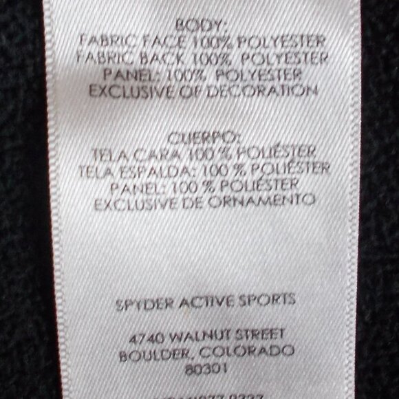 SPYDER Men's Black Fleece lined Pullover Sweater 1/4 zip Size XL - Picture 10 of 14